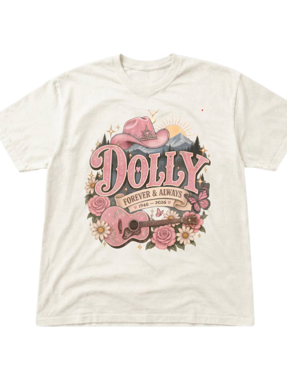 Gildan Gildan Dolly Forever & Always Pink Graphic Tee